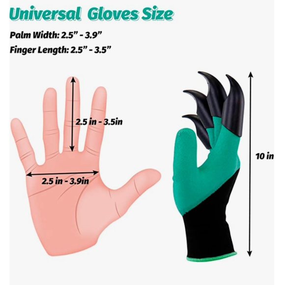 Gardening Gloves with Claws (2-Pairs) Garden Gloves Waterproof Working Gloves - Picture 5 of 8